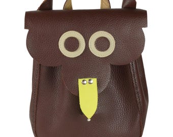 Owl backpack DIY leather kit