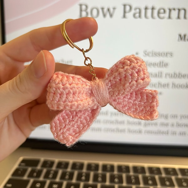 PATTERN: Cute Crochet Bow Pattern - Coquette Bow Pattern - Cottagecore Crochet Pattern Gift for Girl