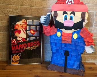 Handmade Mario Piñata - Super Mario Party Decoration, Birthday Piñata