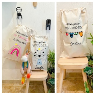 Pochon personnalisé, sac enfant personnalisé, sac à linge