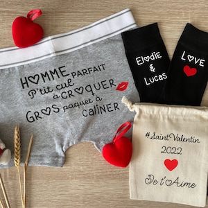 Personalized men's boxer, valentine's day boxer, personalized men's gift, valentine's day box