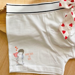 Personalized boxer shorts, Valentine&#39;s Day gift, loving couple, men&#39;s boxer shorts