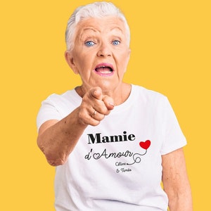 Personalized love granny t-shirt, grandma gift grandmother&#39;s day, happy birthday granny