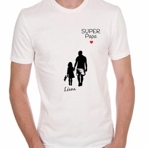 tee-shirt super papa, t-shirt famille, t-shirt père fils, t-shirt père fille, cadeau papa, fête des pères image 5