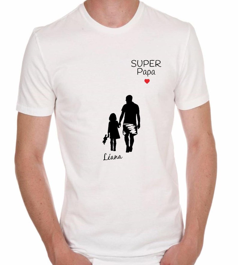 tee-shirt super papa, t-shirt famille, t-shirt père fils, t-shirt père fille, cadeau papa, fête des pères image 5