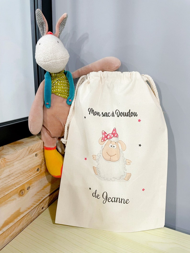 Sac enfant personnalisé, sac à doudou enfant, pochon bébé, sac maternelle personnalisé image 6