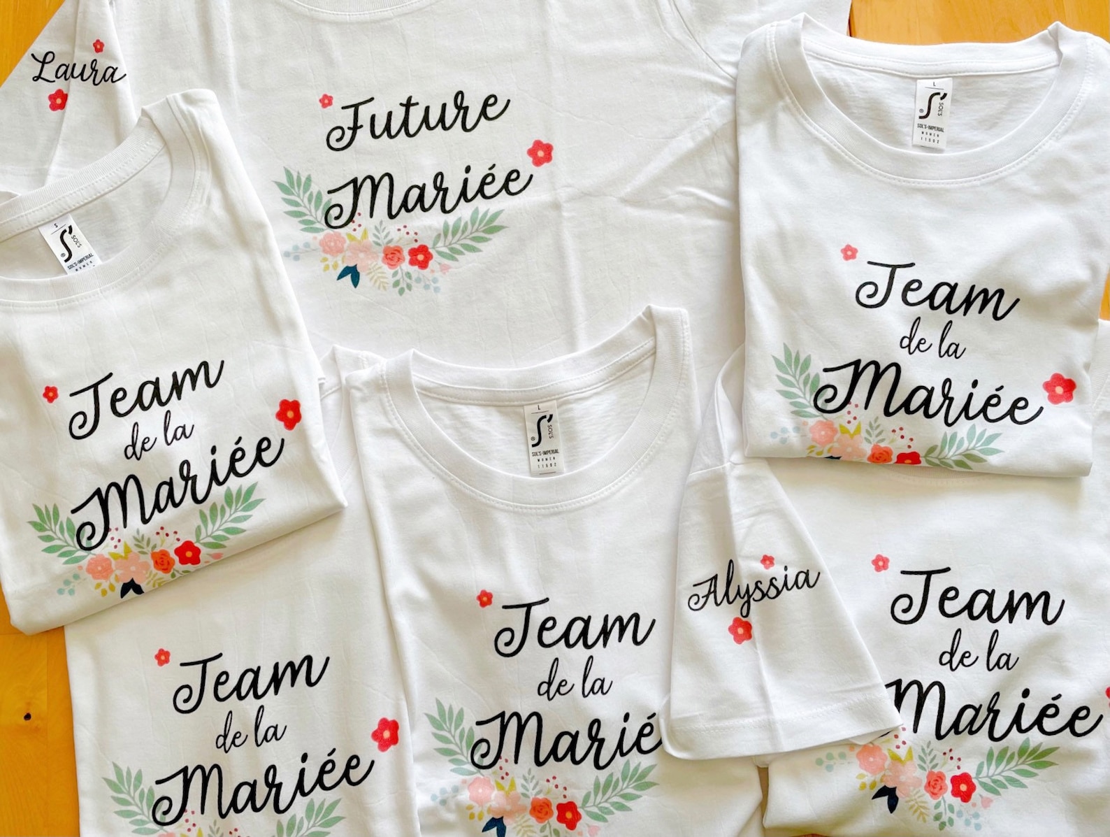 Tee shirt evjf team de la mariée la mariée EVJF équipe - Etsy France
