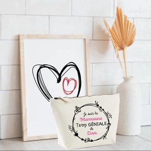 Trousse De Toilette Cadeau Pour Marraine – Personnalisée « Ma Marraine D’Amour » – Cadeau Original Baptême, Communion, Anniversaire, Noël