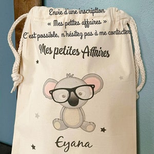 Sac enfant personnalisé, sac à doudou enfant, pochon bébé, sac maternelle personnalisé image 4