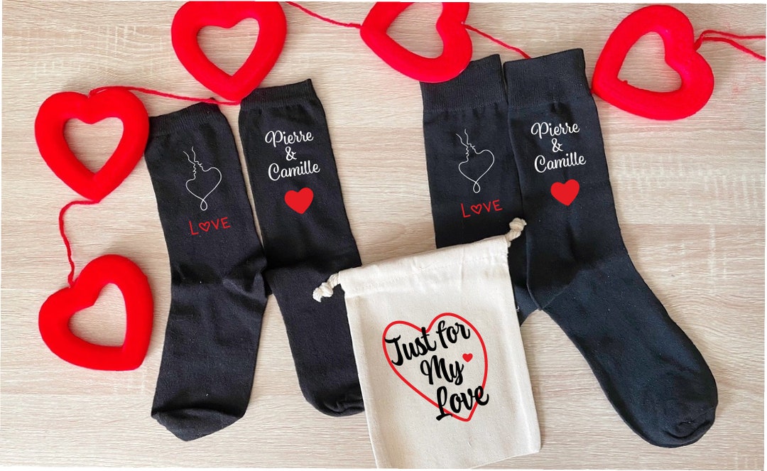 Personalized Sock, Valentine's Day Gift, Cherished Sock, Personalized