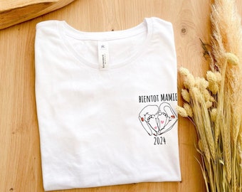 T-shirt announces grandma, soon to be grandma, future grandma pregnancy announcement