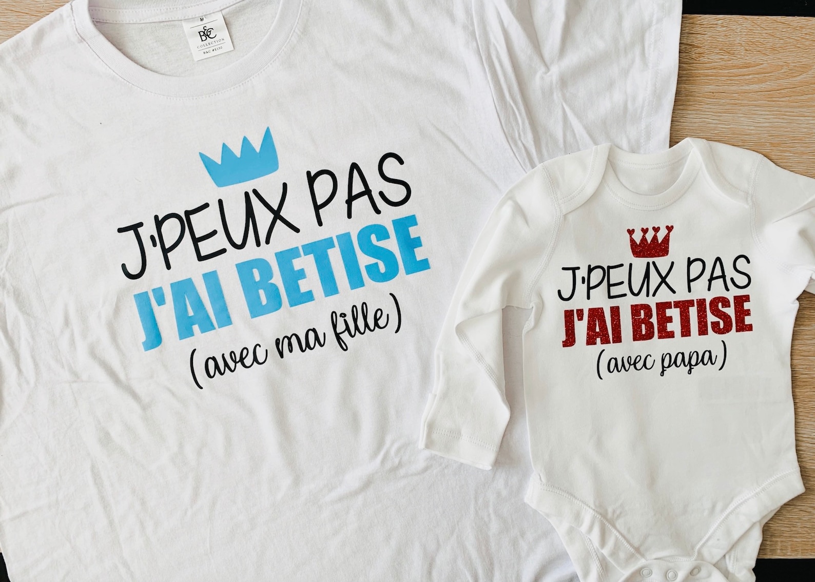 Tee-shirt j'peux pas j'ai bêtise t-shirt père fils - Etsy France