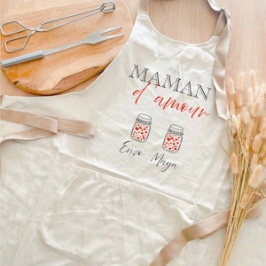 Personalized kitchen apron, mom gift, happy mother&#39;s day, mom apron