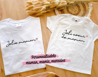 Mini-Mama-T-Shirt, hübsches Mama-Hübsches Herz, passendes Mini-Mama-Geschenk, Muttertagsgeschenk, Mama-Geschenk