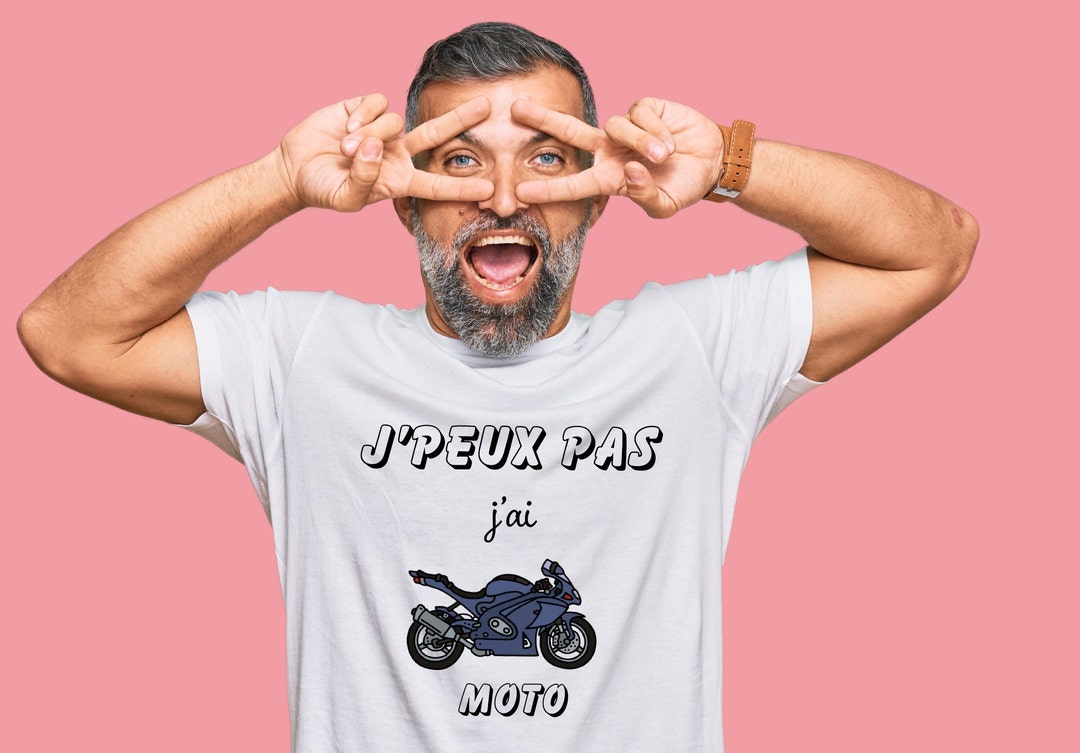 Débardeur Humour "J'peux Pas J'ai Moto" - Cadeau Drôle Pour Motard - Coupe Classique Léger - Homme