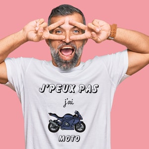 T-shirt je suis un papa motard qui déchire - cadeau motard homme Taille S