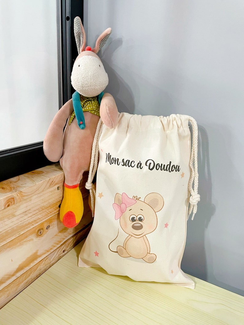 Sac enfant personnalisé, sac à doudou enfant, pochon bébé, sac maternelle personnalisé image 3