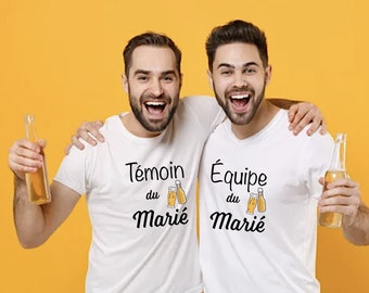 t-shirt EVJG équipe du marié, témoin du marié, futur marié, tee shirt bière