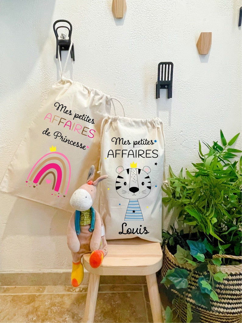 Pochon personnalisé, sac enfant personnalisé, sac à linge image 2