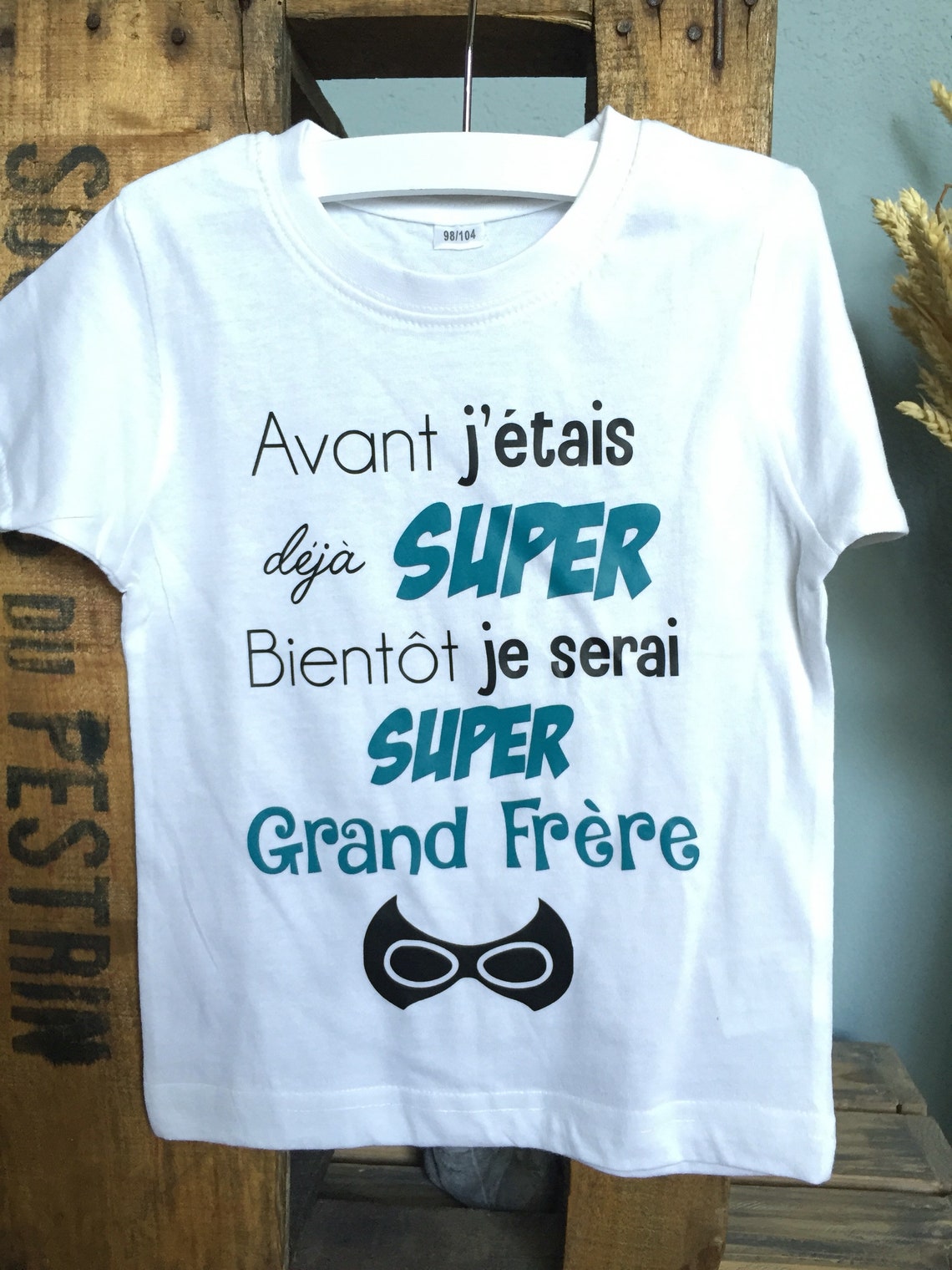 T-Shirt Enfant Personnalisé Futur Grand Frère Ou Grande Soeur - Cadeau Annonce Grossesse
