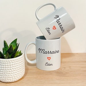 Personalized mug godfather godmother, grandma mug, grandpa mug, personalized mug, godmother gift, personalized mug