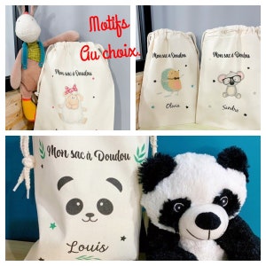 Sac enfant personnalisé, sac à doudou enfant, pochon bébé, sac maternelle personnalisé image 1