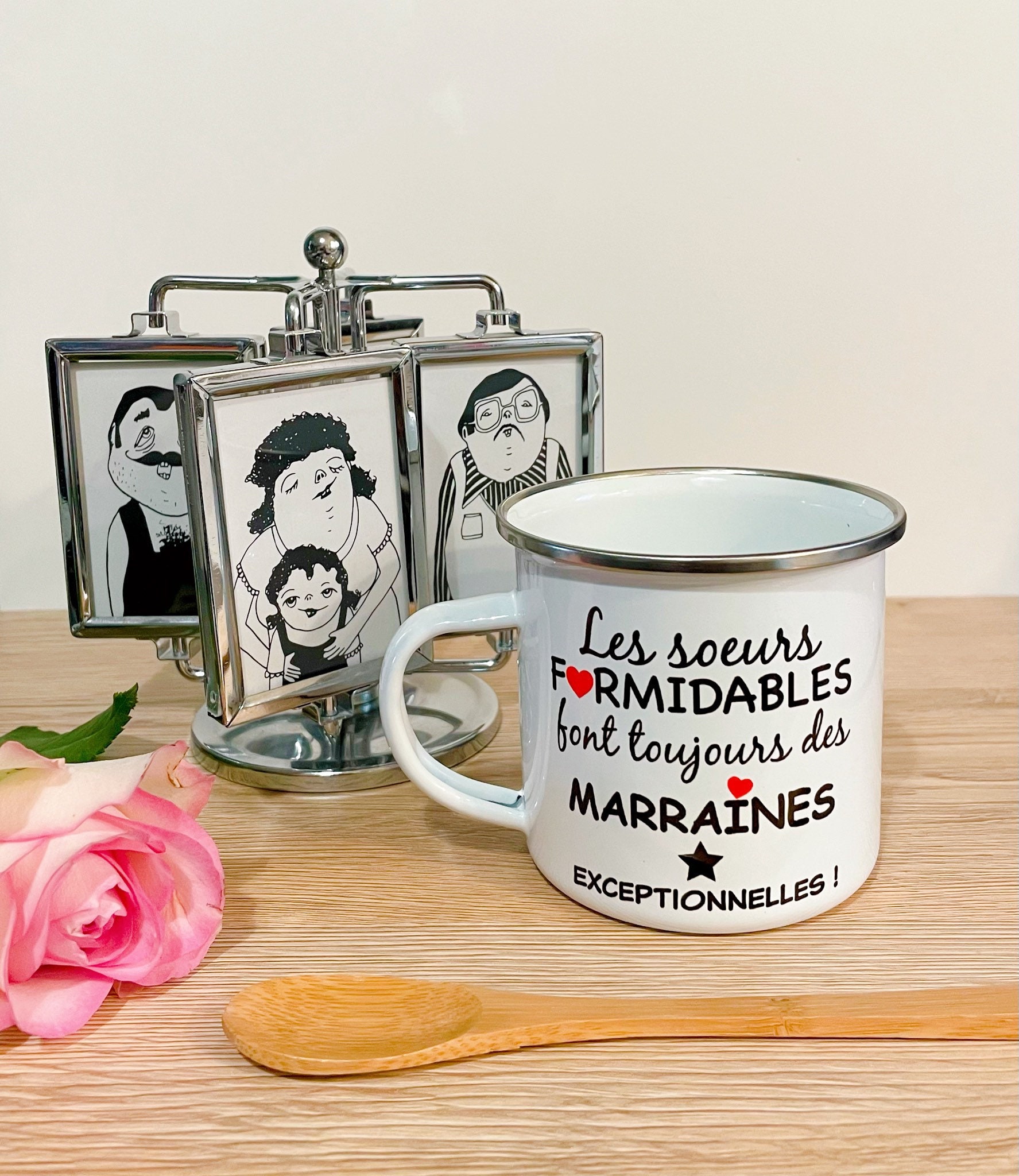 Mug Annonce Marraine, Mug Personnalisé Citation Marraine - Cadeau Personnalisé