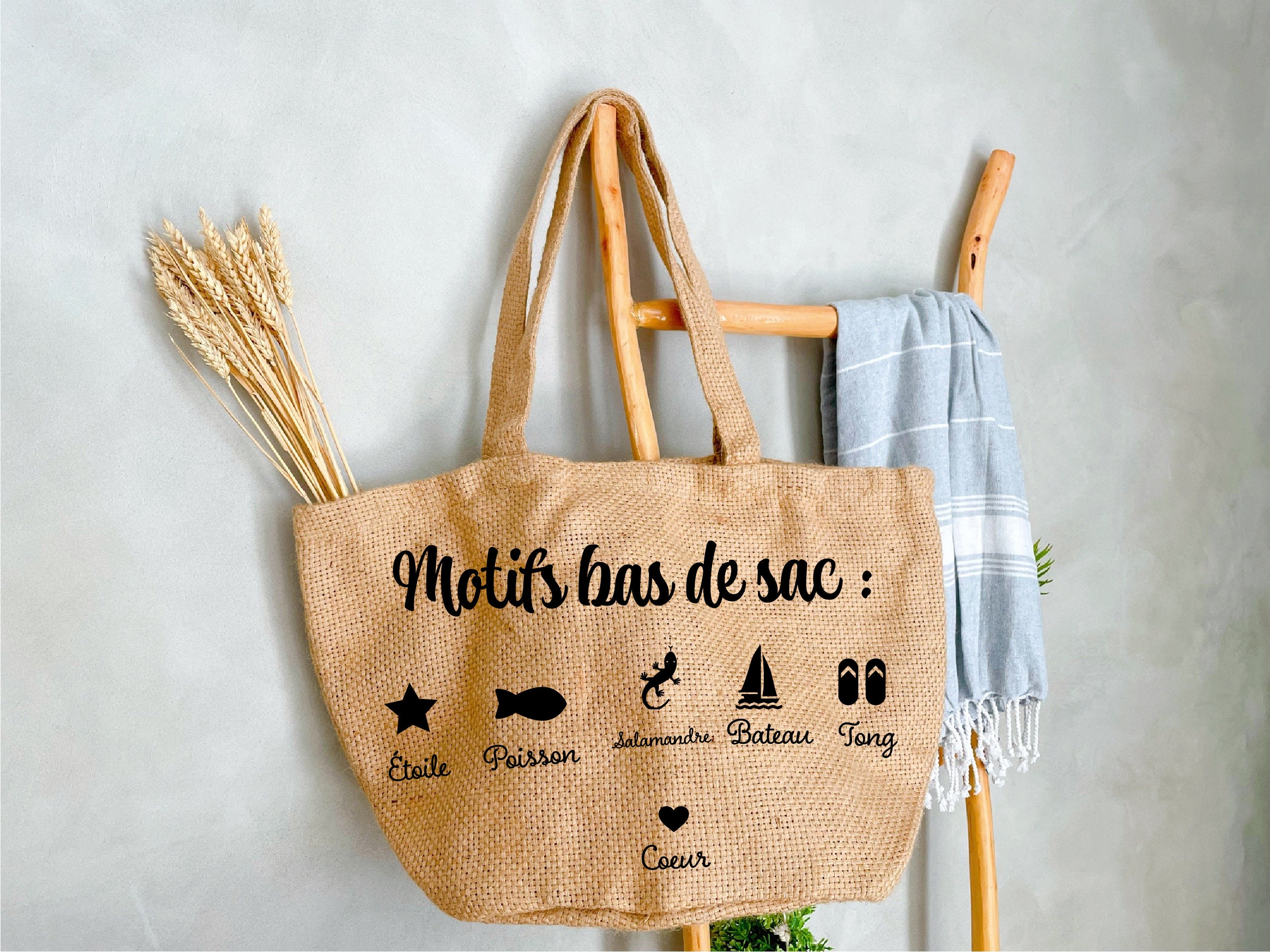 Cabas en jute personnalisé  Nous ou rien - My Pretty Little Store