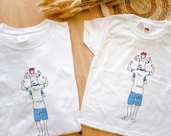 t-shirt mini papà, figlio padre abbinato, figlia padre abbinata, regalo papà