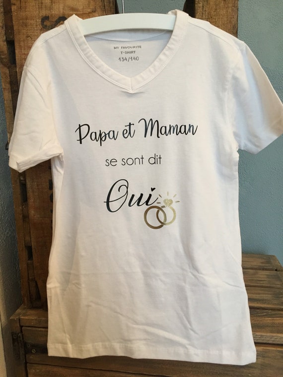T-Shirt b/éb/é Maman Veux-tu /épouser Papa ?