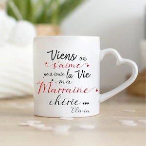 Personalized mug godmother, personalized godmother gift, baptism gift, godmother ad, mug ad