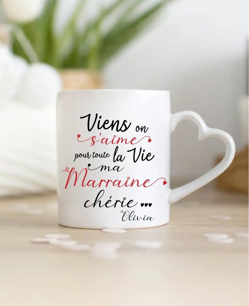 Mug personnalisé marraine - Créatrice ETSY :  NinouSerigraphie