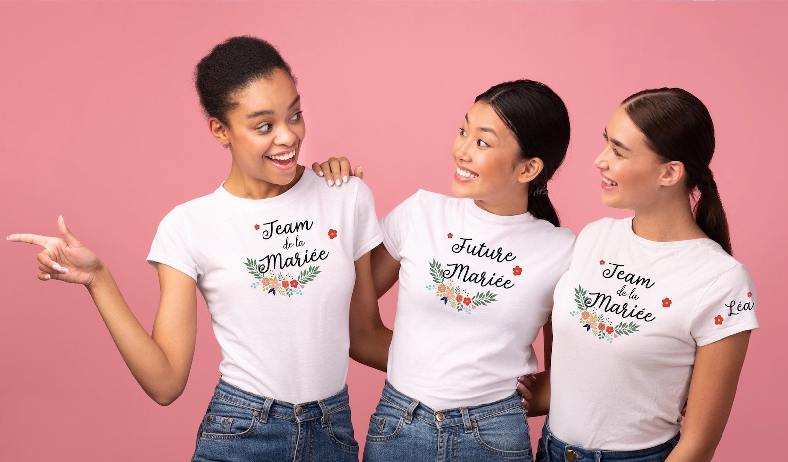 Tee shirt evjf team de la mariée la mariée EVJF équipe - Etsy France
