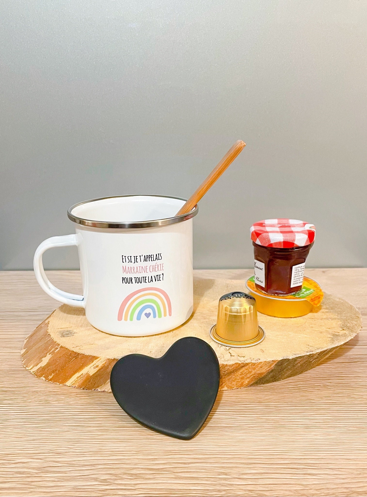 Mug Émaillé Demande Marraine, Mug Personnalisé Parrain, Annonce