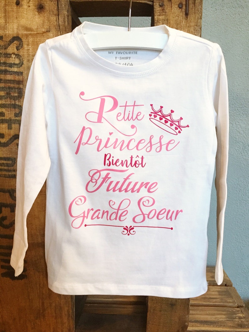 Grande soeur tee shirt fille personnalisé annonce naissance | Etsy