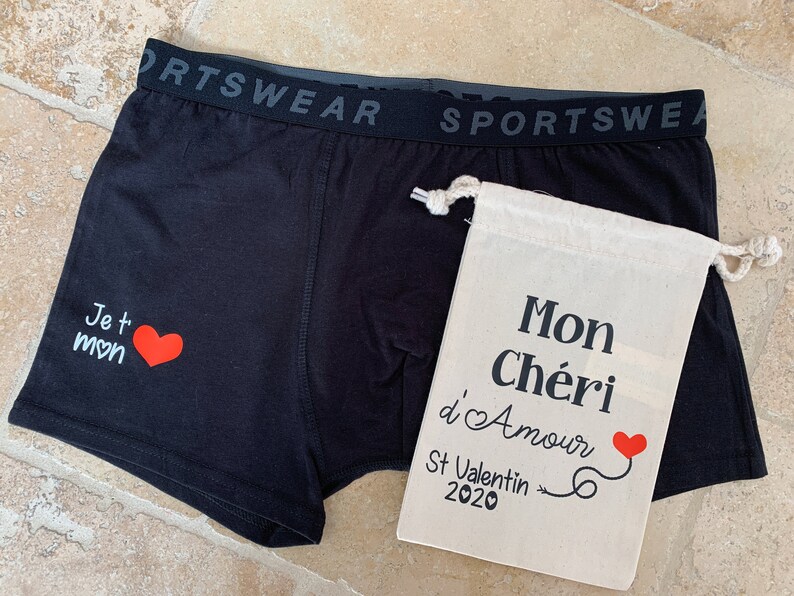 Boxer homme boxer saint Valentin personnalisé boxer Marié Etsy