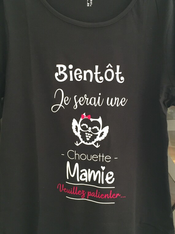 Tee shirt annonce grossesse mamie Outlet