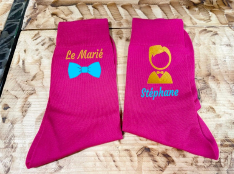 wedding sock, personalized socks, witness gift, married sock, wedding, men's socks, wedding guest gift image 7