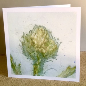 Cardoon - artist card from original aquatint etching
