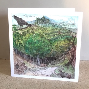 Fairy Tales - artist card from original hand-coloured etching
