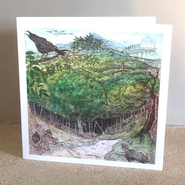 Hand Colored Etching Etsy