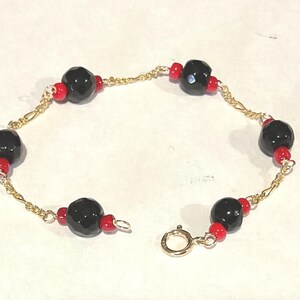 Brandneues 14kt Solid Gold Baby AZABACHE Armband