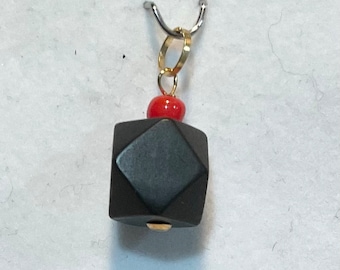 New 14k Gold Large 10mm GENUINE 'AZABACHE Bead' Charm/Pendant