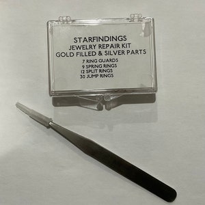 New Jewelry Repair Kit - Gold Filled & Sterling Parts w/Tweezer