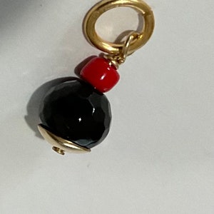New 14k Gold ‘AZABACHE BEAD’ Charm/Pendant