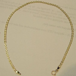 New 14k Gold Anklet 9&quot;,10&quot; or 11&quot;  Extension to Convert to Necklace