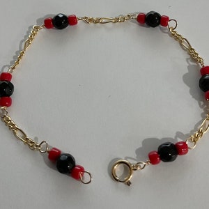 New 14k Solid Gold Baby or Woman AZABACHE Bracelet (Comes in assorted lengths)