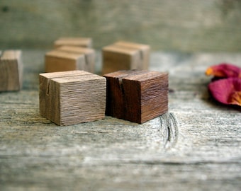 25 walnut Place card holders for Wedding & Event, wood Table Stands, Table number holders, Wedding place card stand, Name card holders