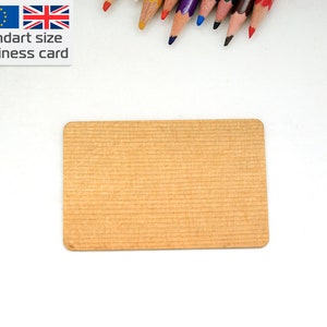 50 tarjetas de chapa de alerce siberiano, tarjetas de visita de tamaño UE/RU, tamaño 85x55 mm, grosor 0,90 mm, tarjetas de madera en blanco, tarjetas de visita únicas, tarjetas DIY
