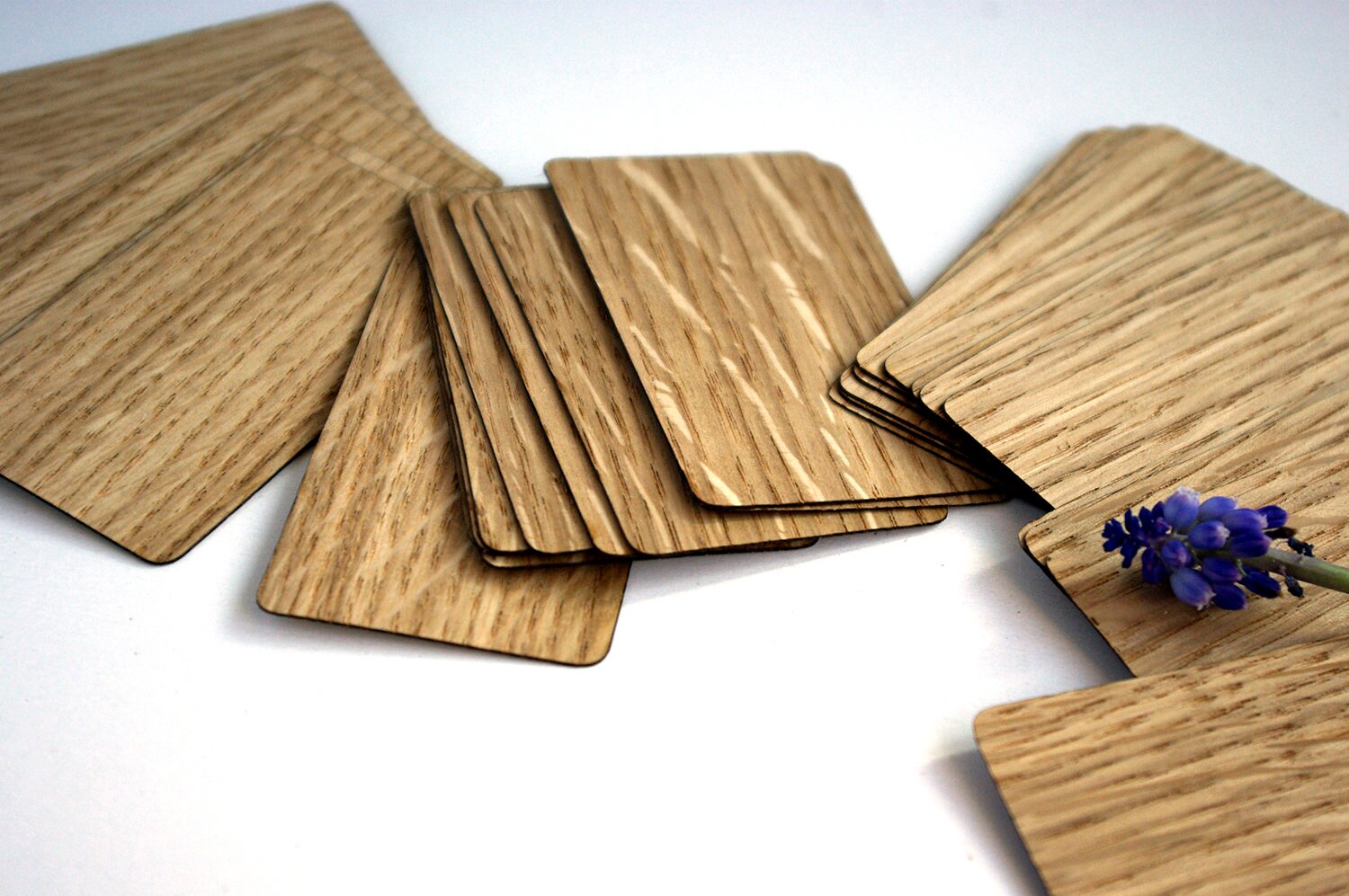 50 Oak wood blank cards wooden business cards wood place Etsy